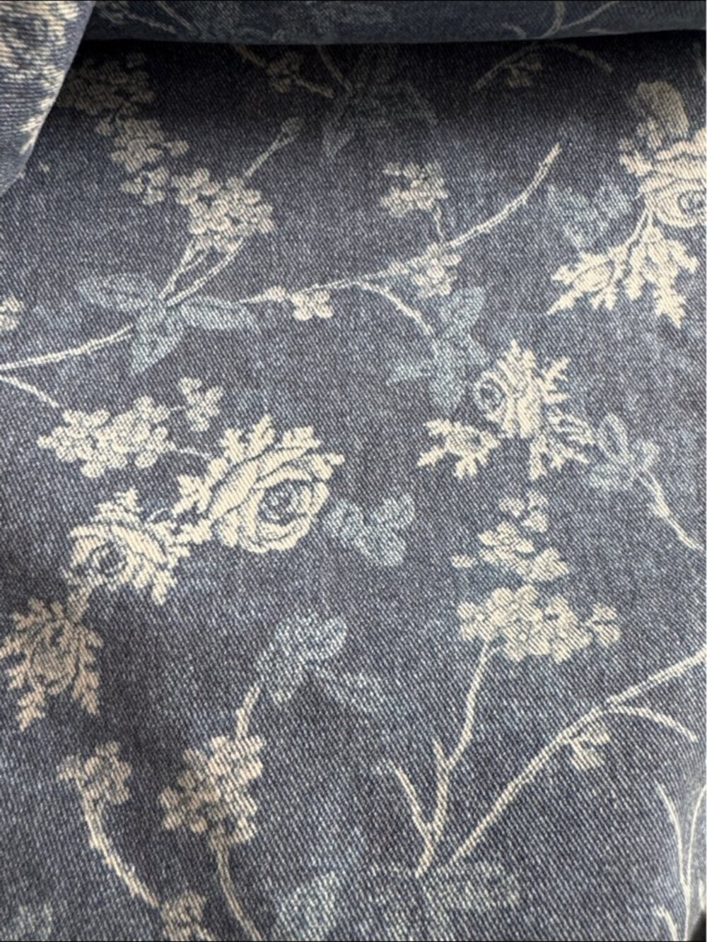 NWT Size 26 - Pilcro The Leon 100% Cotton High-Rise Wide-Leg Jeans Blue Floral - Picture 10 of 12